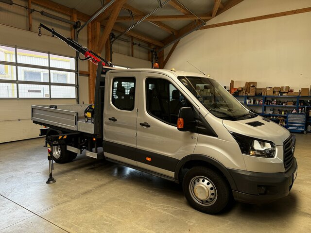 FORD Transit FT 350L Doka TdCI 1.2t Fassi Kran - Platós kisteherautó, Duplakabinos kisteherautó: 1 kép. FORD Transit FT 350L Doka TdCI 1.2t Fassi Kran - Platós kisteherautó, Duplakabinos kisteherautó: 1 kép.