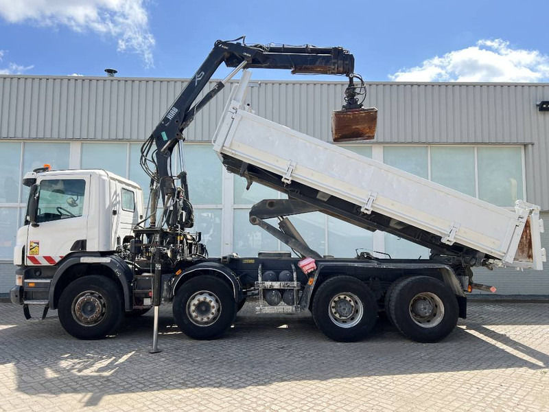 Scania P 400 8X4 KIPPER 2010 + HIAB Crane EURO 5 - Billenőplatós teherautó, Darus autó: 2 kép. Scania P 400 8X4 KIPPER 2010 + HIAB Crane EURO 5 - Billenőplatós teherautó, Darus autó: 2 kép.