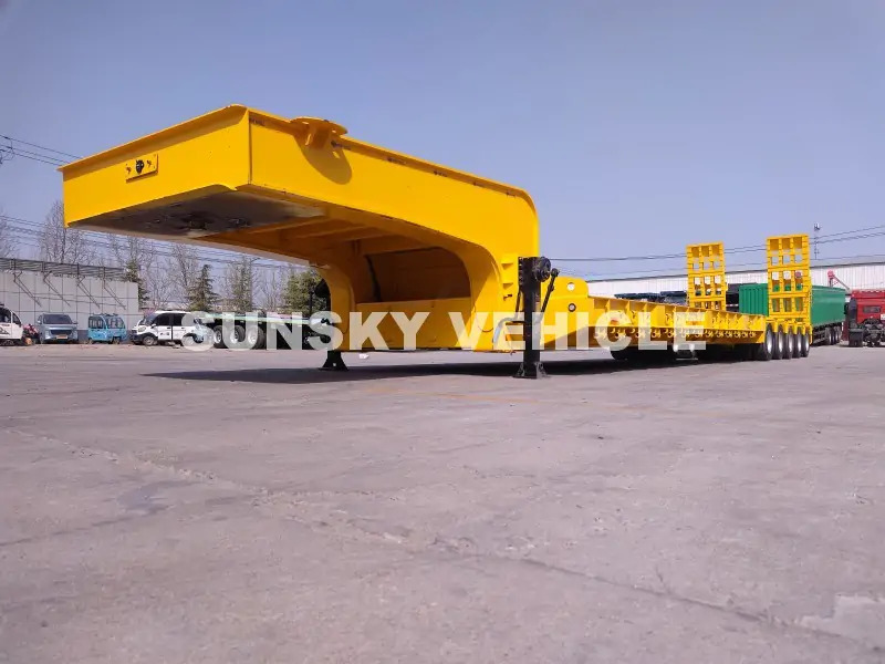 SUNSKY 100 Tons 10 Axles Lowbed trailer - Félpótkocsi mélybölcsős: 3 kép. SUNSKY 100 Tons 10 Axles Lowbed trailer - Félpótkocsi mélybölcsős: 3 kép.