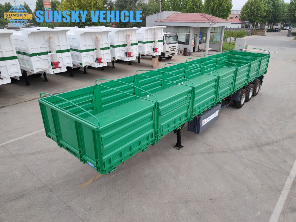 SUNSKY 13M dropside semi trailer - Platós félpótkocsi: 2 kép. SUNSKY 13M dropside semi trailer - Platós félpótkocsi: 2 kép.