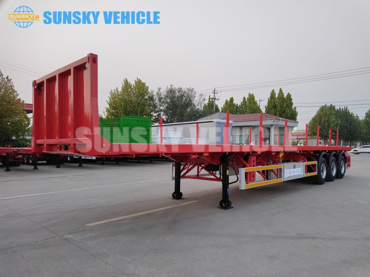 SUNSKY 3-axle Flat Deck Trailer - Platós félpótkocsi: 1 kép. SUNSKY 3-axle Flat Deck Trailer - Platós félpótkocsi: 1 kép.