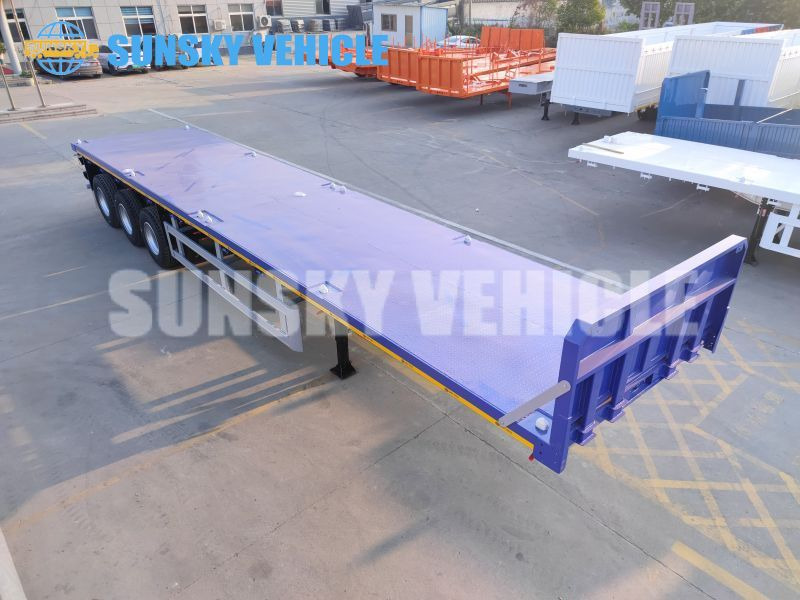 SUNSKY 3-axle Flat Deck Trailer - Platós félpótkocsi: 3 kép. SUNSKY 3-axle Flat Deck Trailer - Platós félpótkocsi: 3 kép.
