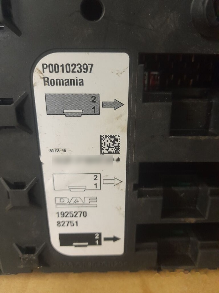 DAF XF 106 1925270 DAF XF 106 1925270 - Biztosíték - Teherautó: 2 kép. DAF XF 106 1925270 DAF XF 106 1925270 - Biztosíték - Teherautó: 2 kép.