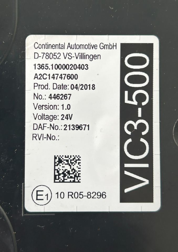 DAF XF 106 480 VIC3-500 2139671 VERSION 1.0 - ECU - Teherautó: 4 kép. DAF XF 106 480 VIC3-500 2139671 VERSION 1.0 - ECU - Teherautó: 4 kép.