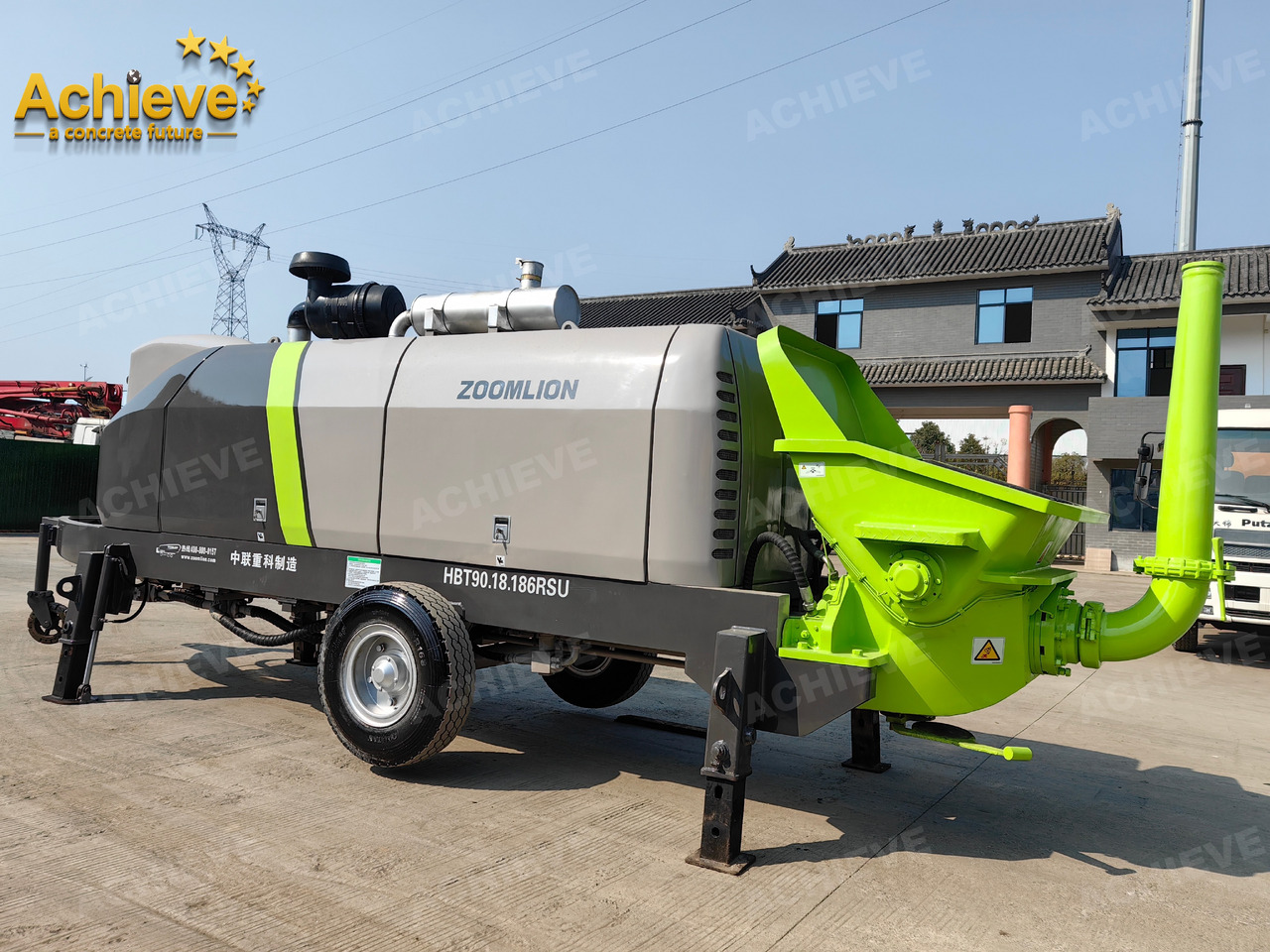Zoomlion 2022 Zoomlion HBT 90.18.186RSU hydraulic Concrete Trailer Pump in China【ACHIEVE】TOP CONDITION!!! - Stabil betonszivattyú: 4 kép. Zoomlion 2022 Zoomlion HBT 90.18.186RSU hydraulic Concrete Trailer Pump in China【ACHIEVE】TOP CONDITION!!! - Stabil betonszivattyú: 4 kép.
