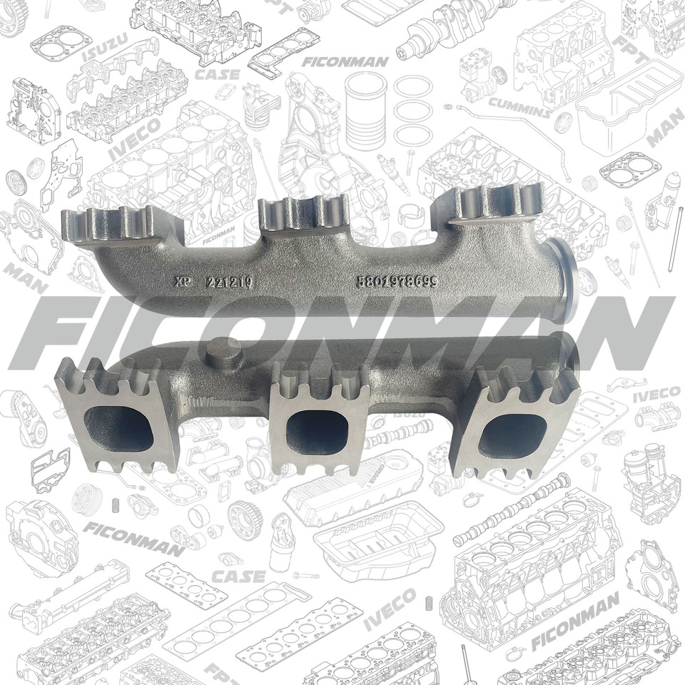 FPT IVECO CASE Cursor9 F2CFE614A*B041/F2CGE614F*V004 5802431166 Exhaust Mainfold 504289341 - Kipufogó leömlő - Teherautó: 1 kép. FPT IVECO CASE Cursor9 F2CFE614A*B041/F2CGE614F*V004 5802431166 Exhaust Mainfold 504289341 - Kipufogó leömlő - Teherautó: 1 kép.