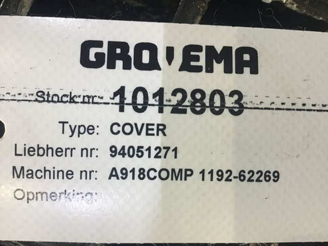 Liebherr Cover - Lökhárító: 1 kép. Liebherr Cover - Lökhárító: 1 kép.