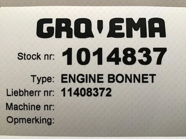 Liebherr Engine Bonnet - Motorháztető: 3 kép. Liebherr Engine Bonnet - Motorháztető: 3 kép.