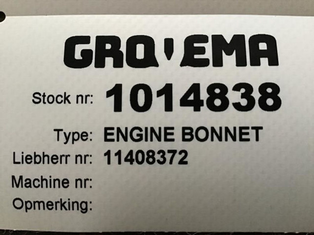 Liebherr Engine Bonnet - Motorháztető: 5 kép. Liebherr Engine Bonnet - Motorháztető: 5 kép.