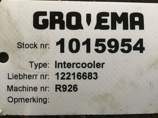 Liebherr Intercooler - Köztes hűtő: 4 kép. Liebherr Intercooler - Köztes hűtő: 4 kép.