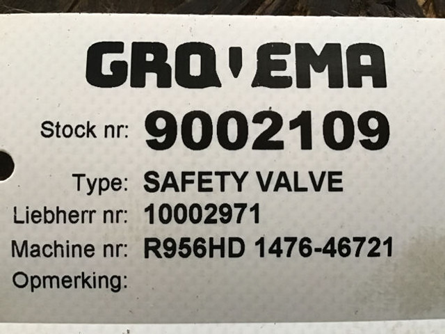 Szelep Liebherr Safety Valve: 11 kép.