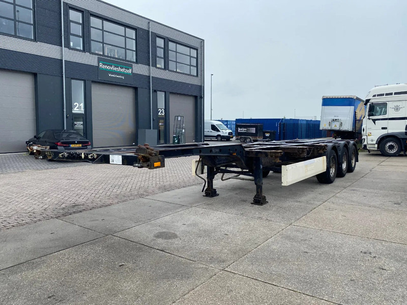 Krone SDC 27 / Container Chassis / BPW + Drum / Lift Axle - Félpótkocsi cserefelépítményes: 4 kép. Krone SDC 27 / Container Chassis / BPW + Drum / Lift Axle - Félpótkocsi cserefelépítményes: 4 kép.