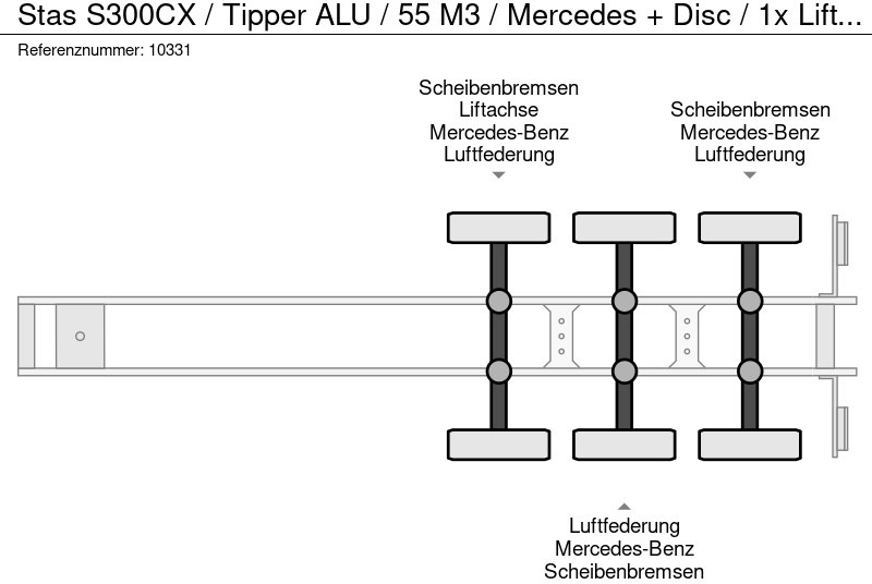 Stas S300CX / Tipper ALU / 55 M3 / Mercedes + Disc / 1x Lift Axle lízing Stas S300CX / Tipper ALU / 55 M3 / Mercedes + Disc / 1x Lift Axle: 12 kép.