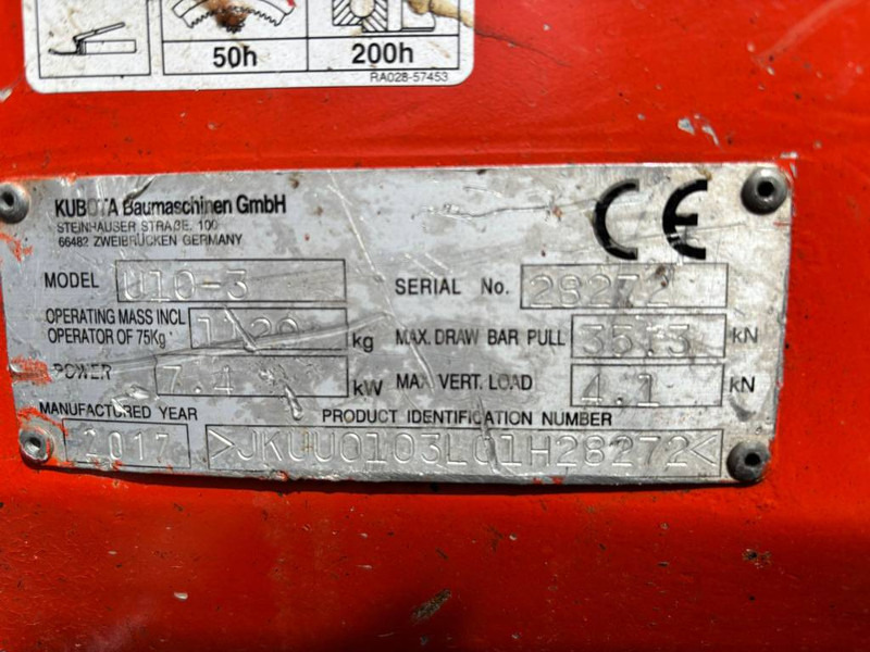 Kubota U 10-3 G - Minikotró: 5 kép. Kubota U 10-3 G - Minikotró: 5 kép.