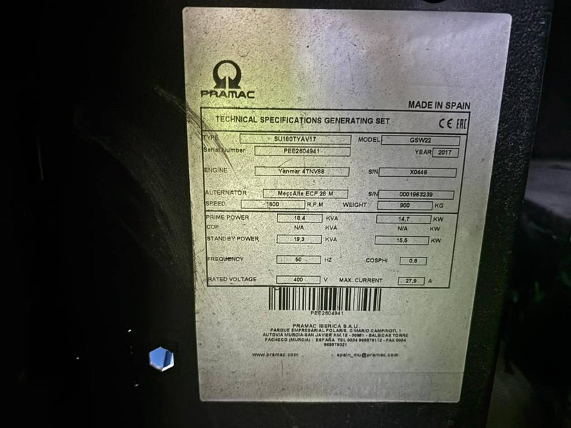 Pramac GSW 22 - Pump Trailer - Áramfejlesztő: 5 kép. Pramac GSW 22 - Pump Trailer - Áramfejlesztő: 5 kép.