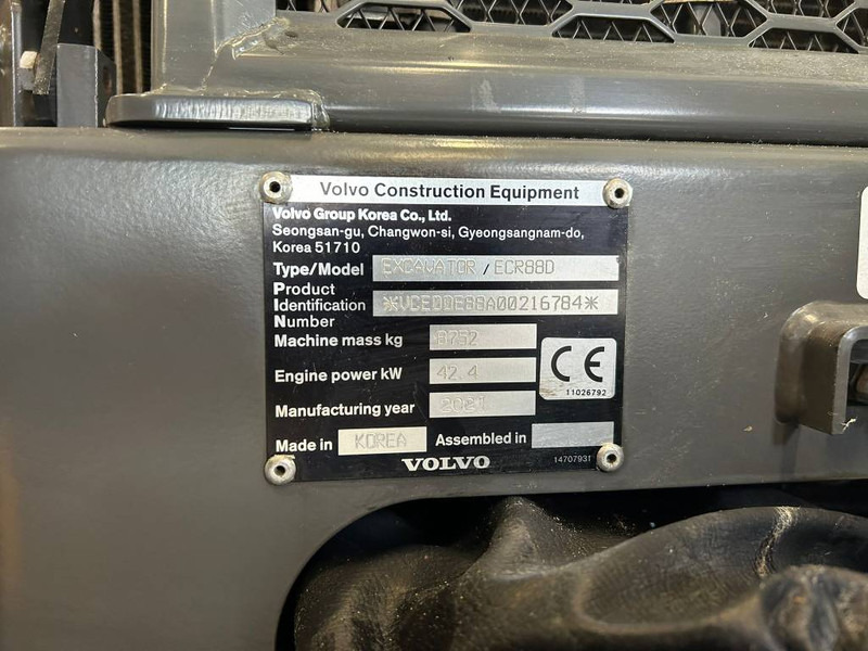 Volvo ECR 88 D PRO - Minikotró: 5 kép. Volvo ECR 88 D PRO - Minikotró: 5 kép.