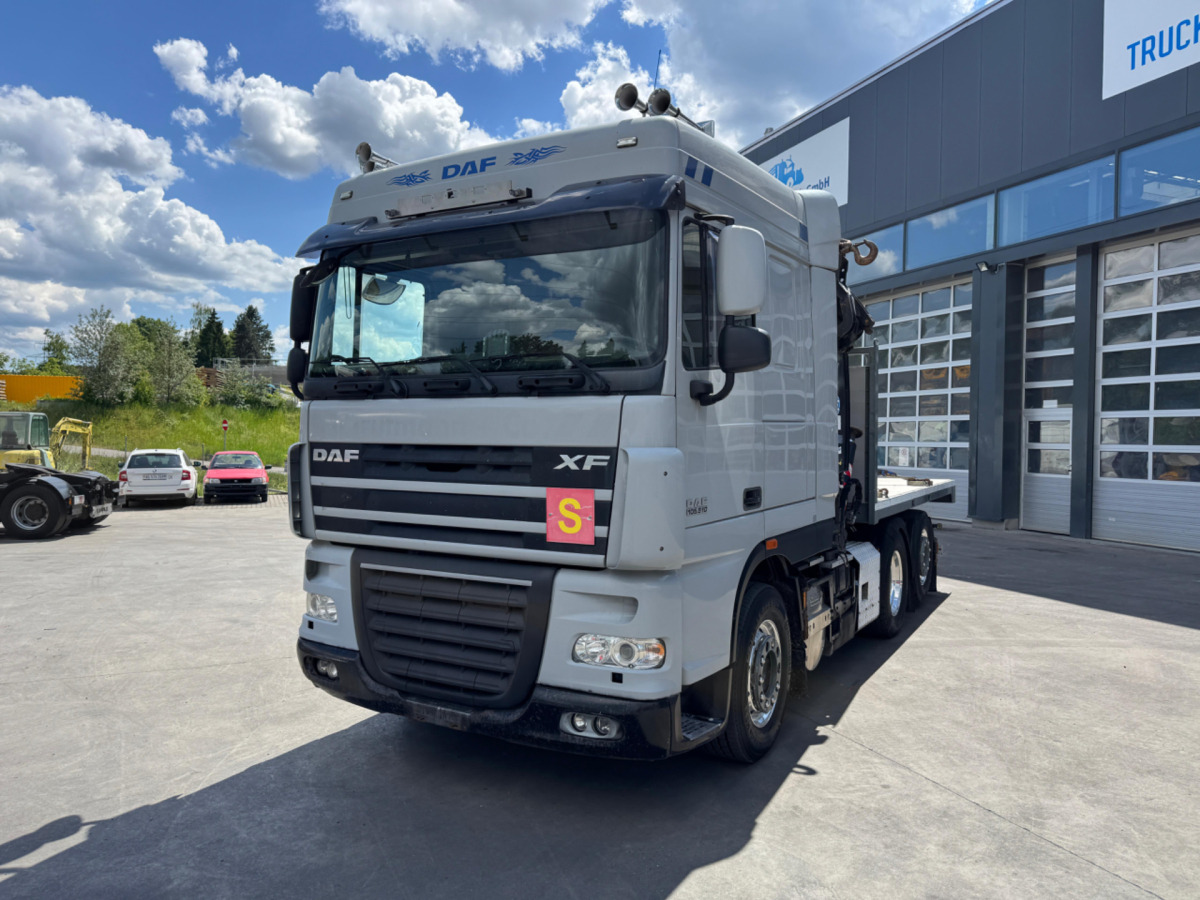 DAF XF510 Effer 255-5 6x2 SZM/Pritsche - Darus autó: 2 kép. DAF XF510 Effer 255-5 6x2 SZM/Pritsche - Darus autó: 2 kép.