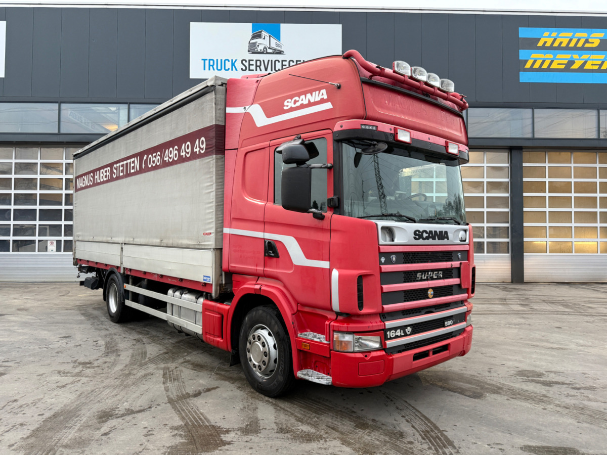 SCANIA 164 580 V8 4x2 - Ponyvás teherautó: 3 kép. SCANIA 164 580 V8 4x2 - Ponyvás teherautó: 3 kép.