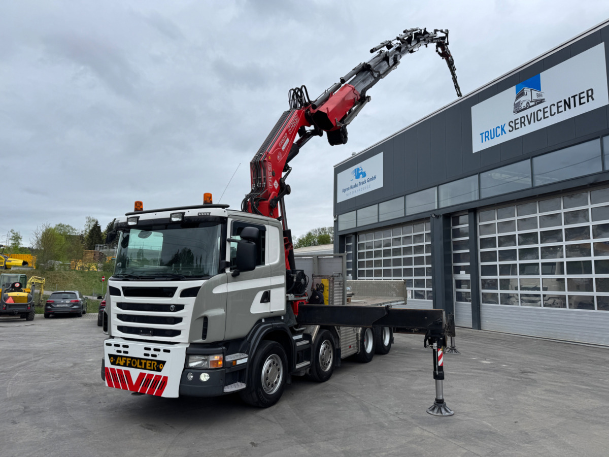 SCANIA G480 8x4 SZM/Pritsche Fassi 950 - Darus autó: 2 kép. SCANIA G480 8x4 SZM/Pritsche Fassi 950 - Darus autó: 2 kép.