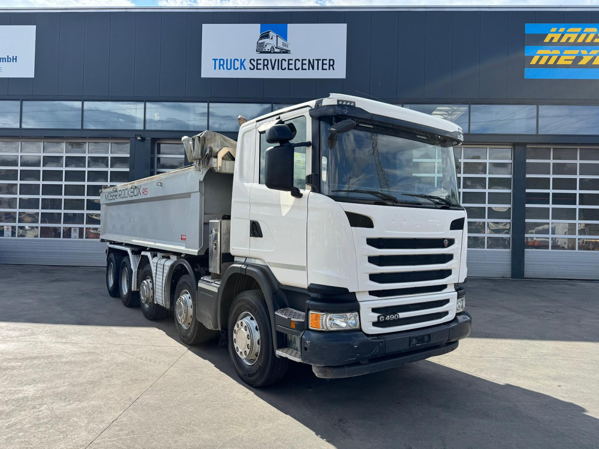 SCANIA G490 10x4 Moser 2S - Billenőplatós teherautó: 4 kép. SCANIA G490 10x4 Moser 2S - Billenőplatós teherautó: 4 kép.