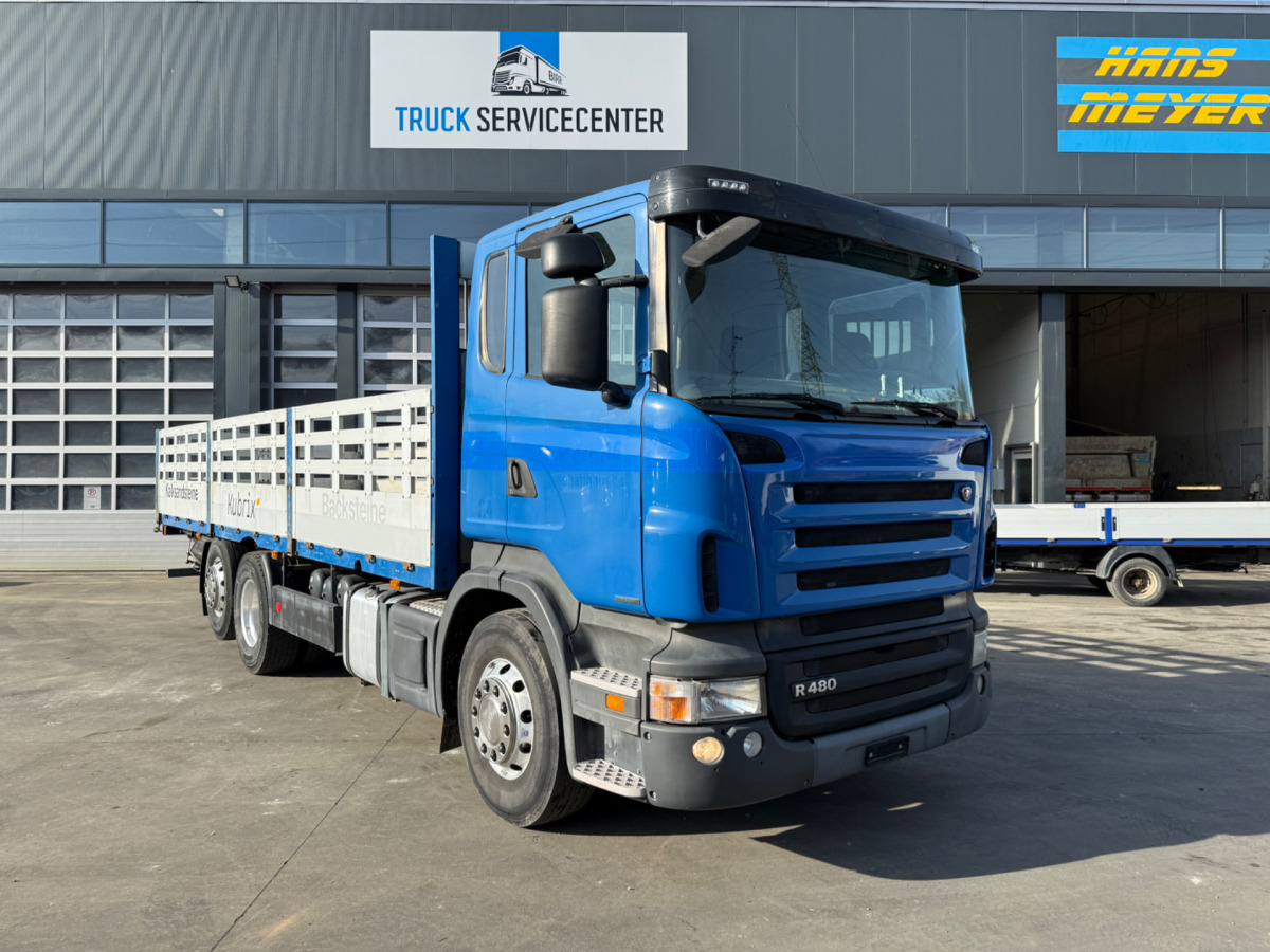 SCANIA R480 6x2 Alu - Platós teherautó: 3 kép. SCANIA R480 6x2 Alu - Platós teherautó: 3 kép.