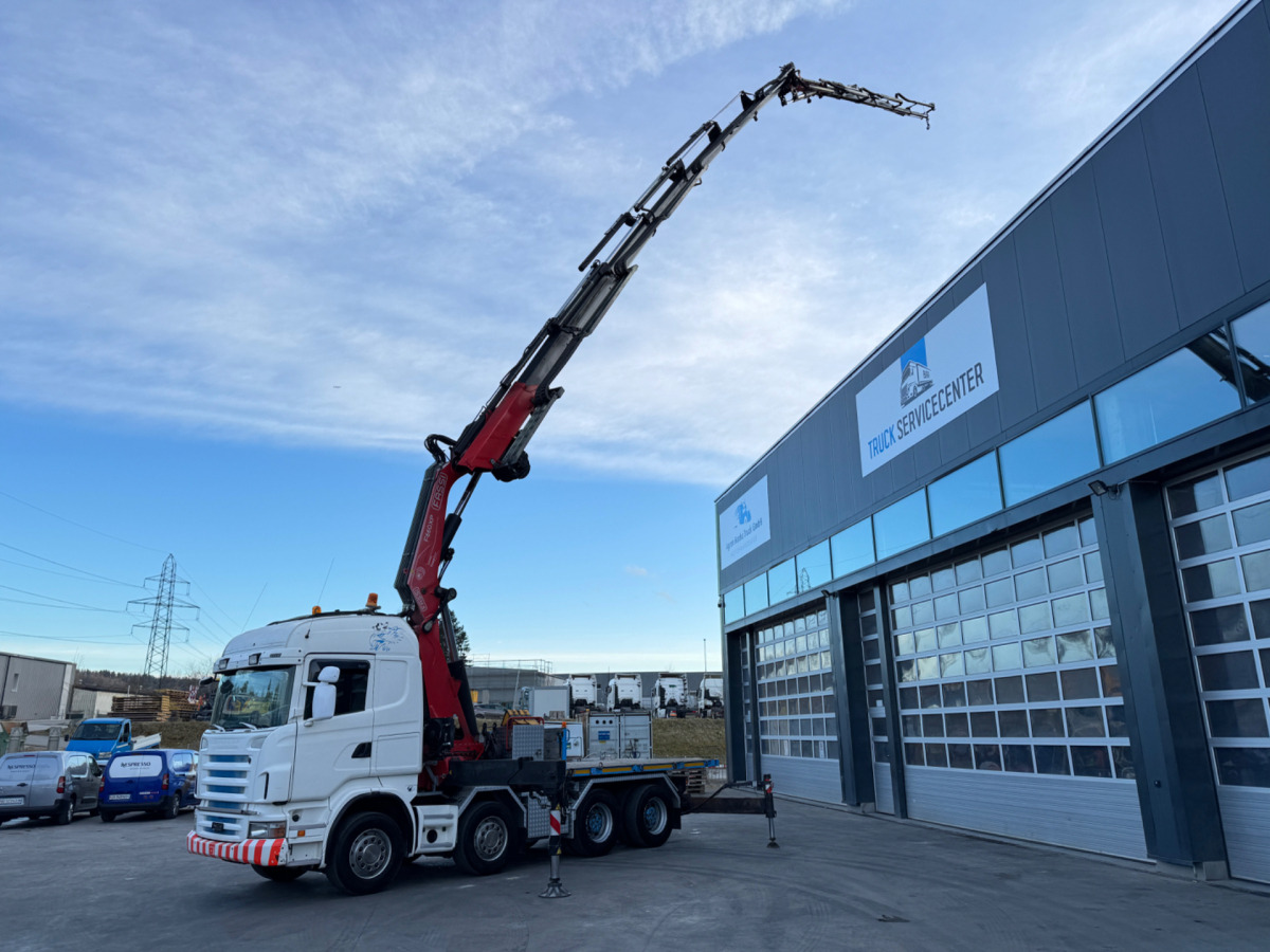 SCANIA R480 8x4 Fassi 660 SZM/Pritsche - Darus autó: 2 kép. SCANIA R480 8x4 Fassi 660 SZM/Pritsche - Darus autó: 2 kép.