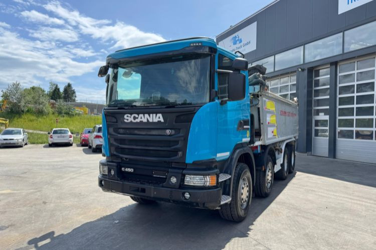 Scania G450 8x4 Abschiebemulde (no tipper) - Billenőplatós teherautó: 1 kép. Scania G450 8x4 Abschiebemulde (no tipper) - Billenőplatós teherautó: 1 kép.