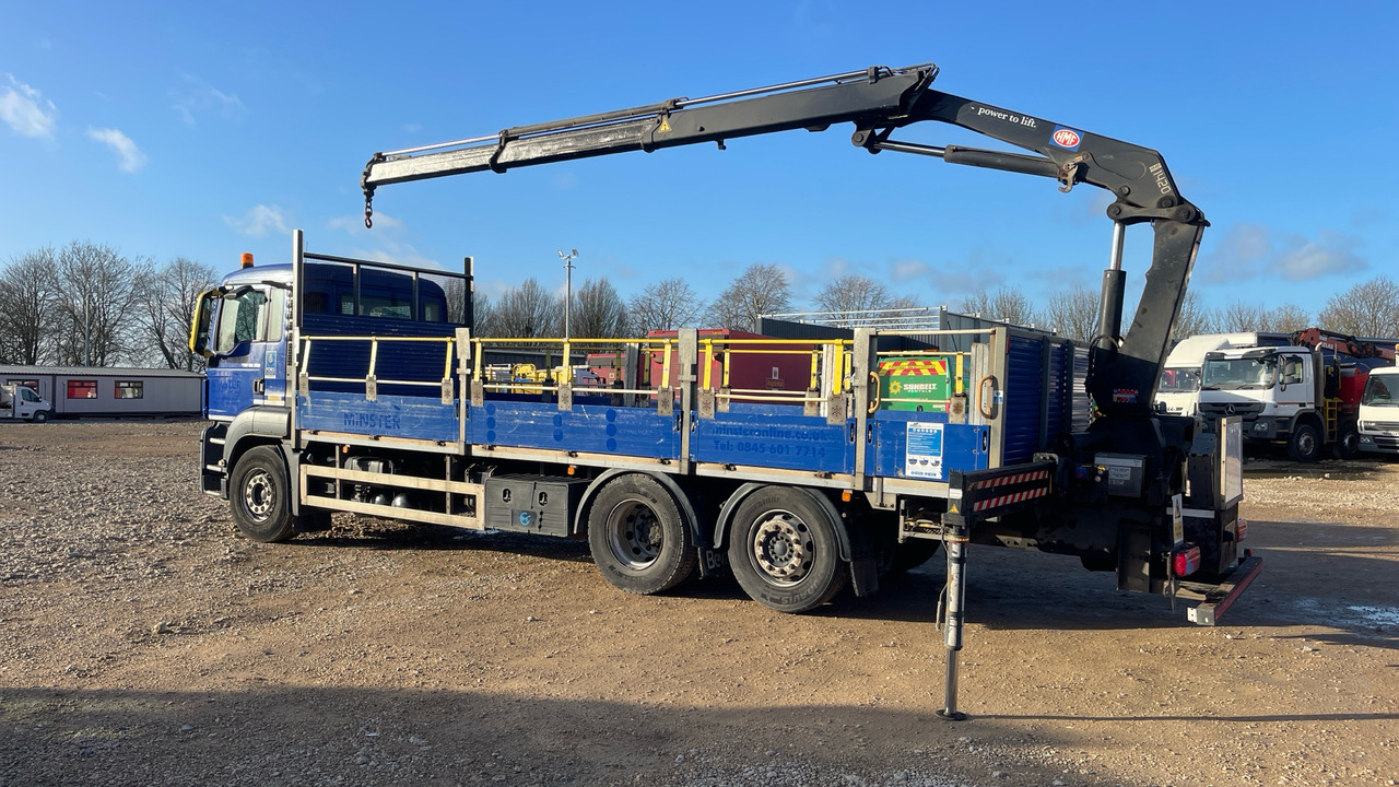 Man TGS 26.360 - Platós teherautó, Darus autó: 3 kép. Man TGS 26.360 - Platós teherautó, Darus autó: 3 kép.