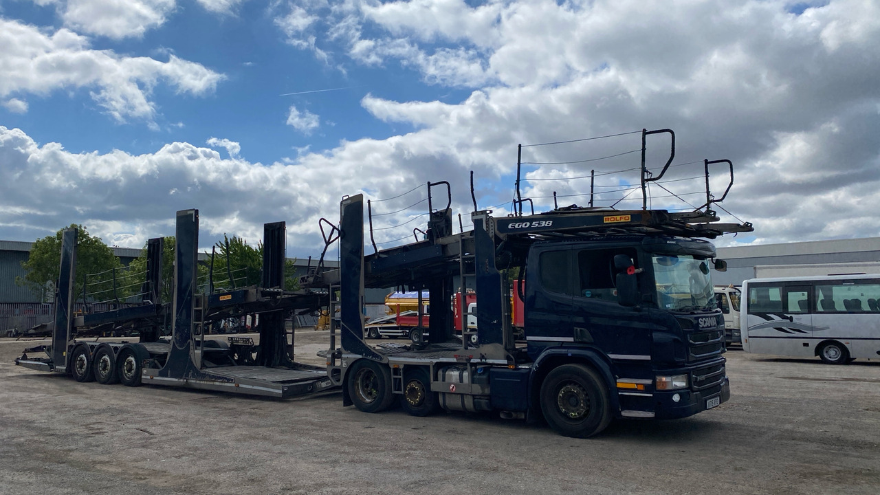 SCANIA P 410 - Autószállító teherautó: 1 kép. SCANIA P 410 - Autószállító teherautó: 1 kép.