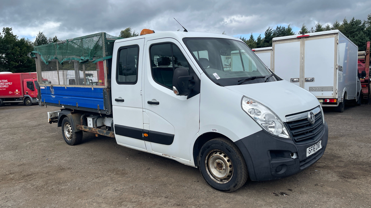 Vauxhall Movano 2.3 CDTI BiTurbo ecoFLEX H1 Crew Cab Tipper 136ps - Billenőplatós kisteherautó: 1 kép. Vauxhall Movano 2.3 CDTI BiTurbo ecoFLEX H1 Crew Cab Tipper 136ps - Billenőplatós kisteherautó: 1 kép.