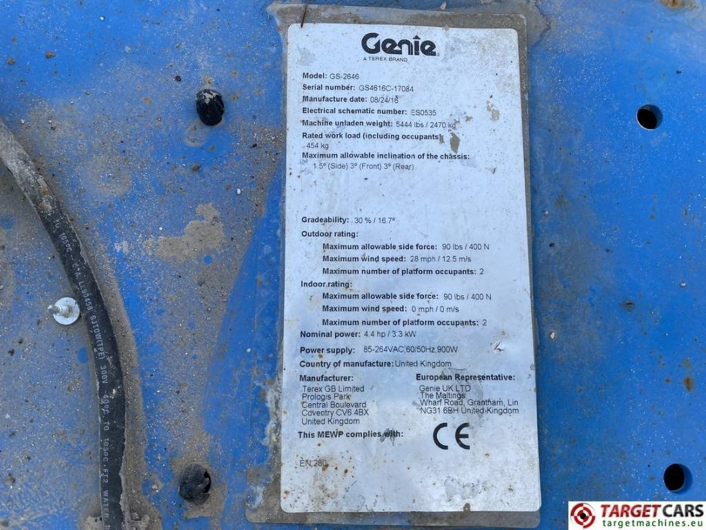 Ollós emelő Genie GS-2646 Electric GS2646 Scissor Work Lift 992cm: 10 kép.