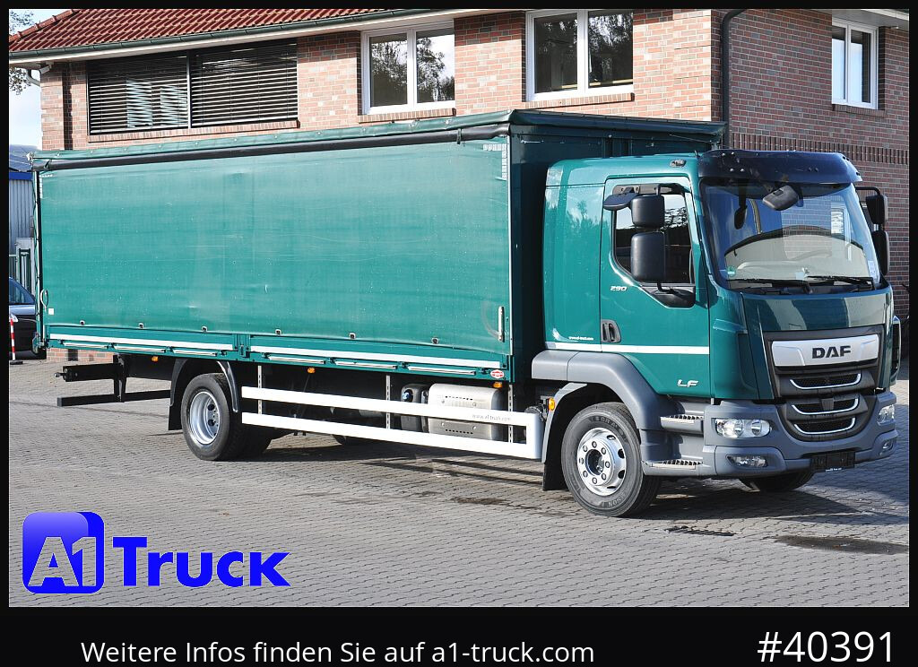 DAF LF 290, Klima, zul. GG 16.000kg, 1 Vorbesitzer - Ponyvás teherautó: 1 kép. DAF LF 290, Klima, zul. GG 16.000kg, 1 Vorbesitzer - Ponyvás teherautó: 1 kép.