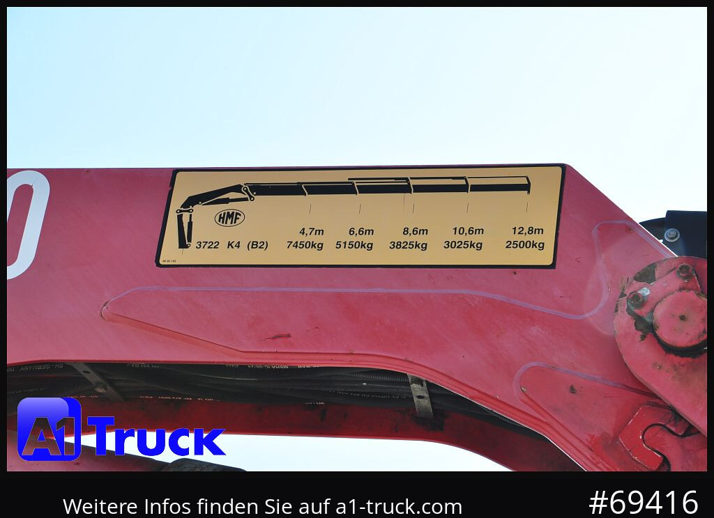IVECO 420 6x4, HMF3722 Jib Funk Seilwinde, - Darus autó: 3 kép. IVECO 420 6x4, HMF3722 Jib Funk Seilwinde, - Darus autó: 3 kép.