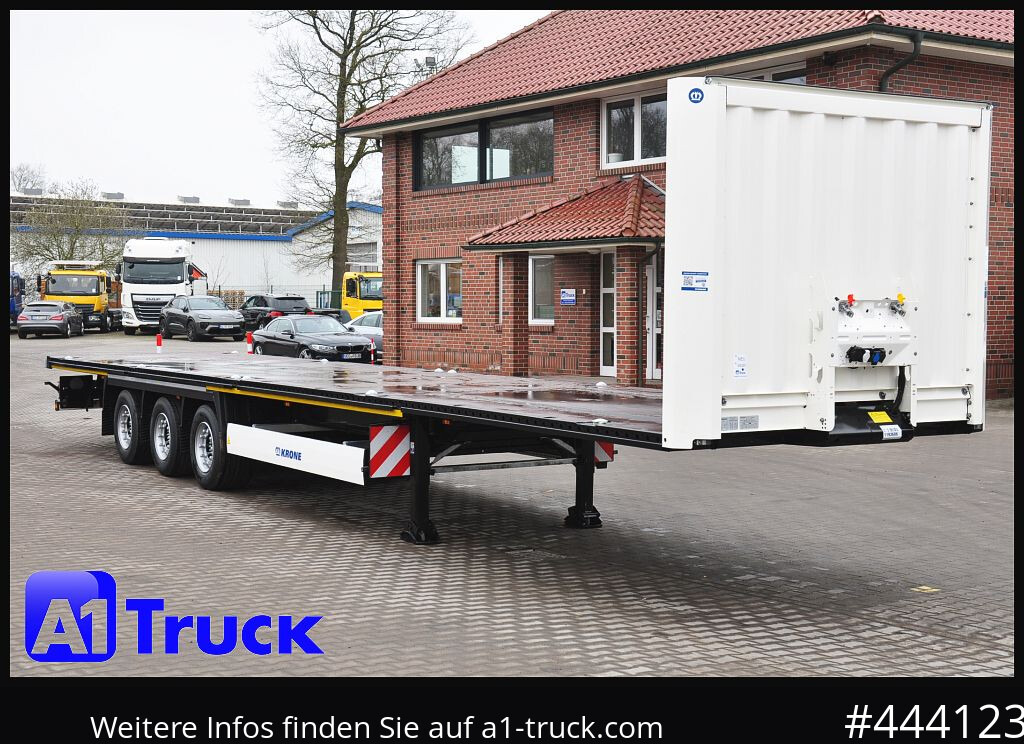 KRONE 5 x SD, Mega, Twistlock, Container, NEU, ohne Zulassung - Platós félpótkocsi: 1 kép. KRONE 5 x SD, Mega, Twistlock, Container, NEU, ohne Zulassung - Platós félpótkocsi: 1 kép.