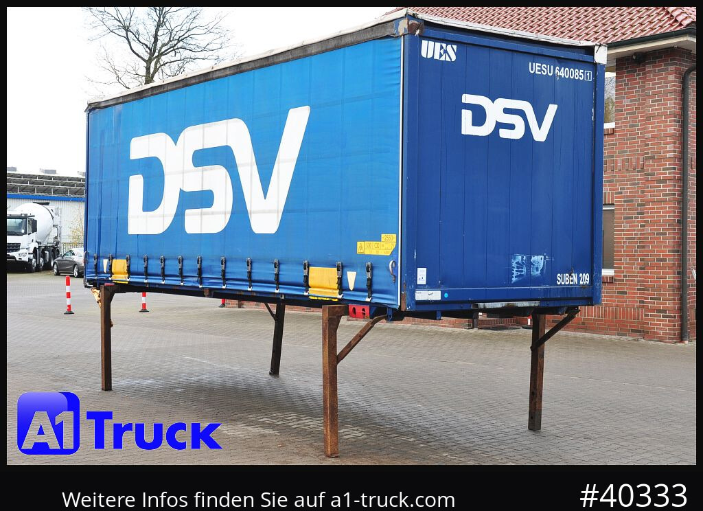 KRONE 7.45 BDF Wechselbrücke, Schiebeplane - Ponyvás felépítmény: 1 kép. KRONE 7.45 BDF Wechselbrücke, Schiebeplane - Ponyvás felépítmény: 1 kép.