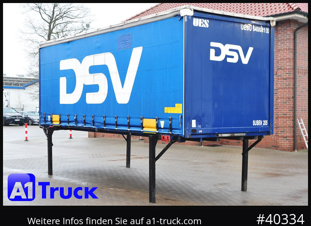 KRONE 7.45 BDF Wechselbrücke, Schiebeplane - Ponyvás felépítmény: 1 kép. KRONE 7.45 BDF Wechselbrücke, Schiebeplane - Ponyvás felépítmény: 1 kép.