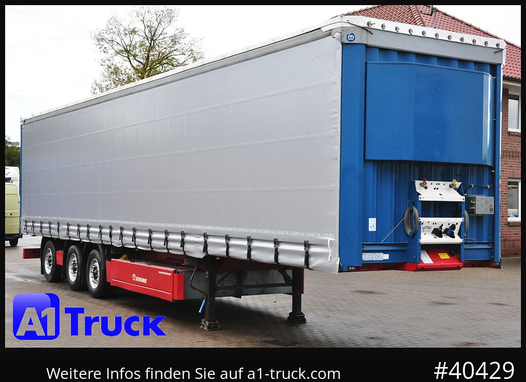 KRONE SD 27, Papier, Staplerhalterung, Bordwand, Lenkachse - Ponyvás félpótkocsi: 1 kép. KRONE SD 27, Papier, Staplerhalterung, Bordwand, Lenkachse - Ponyvás félpótkocsi: 1 kép.