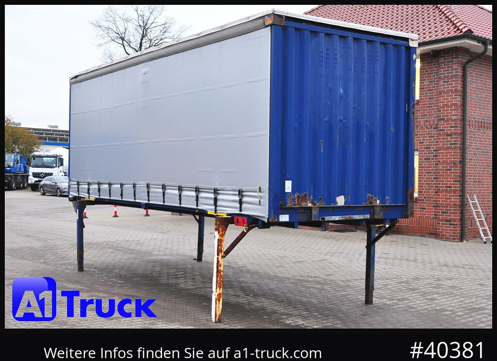 KRONE Wechselbrücke 7,45 neue Plane, Bordwand - Ponyvás felépítmény: 1 kép. KRONE Wechselbrücke 7,45 neue Plane, Bordwand - Ponyvás felépítmény: 1 kép.