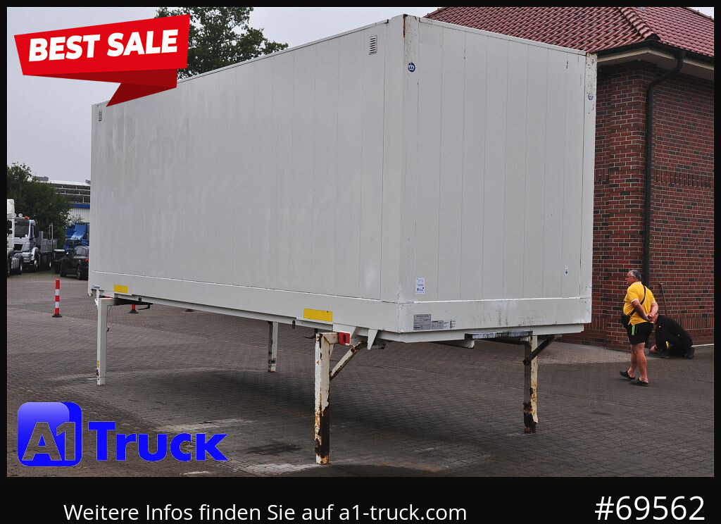 KRONE Wechselbrücke BDF 7,45 Koffer, Textil 2750mm innen, 20 x vorhanden - Doboz felépitmény: 1 kép. KRONE Wechselbrücke BDF 7,45 Koffer, Textil 2750mm innen, 20 x vorhanden - Doboz felépitmény: 1 kép.