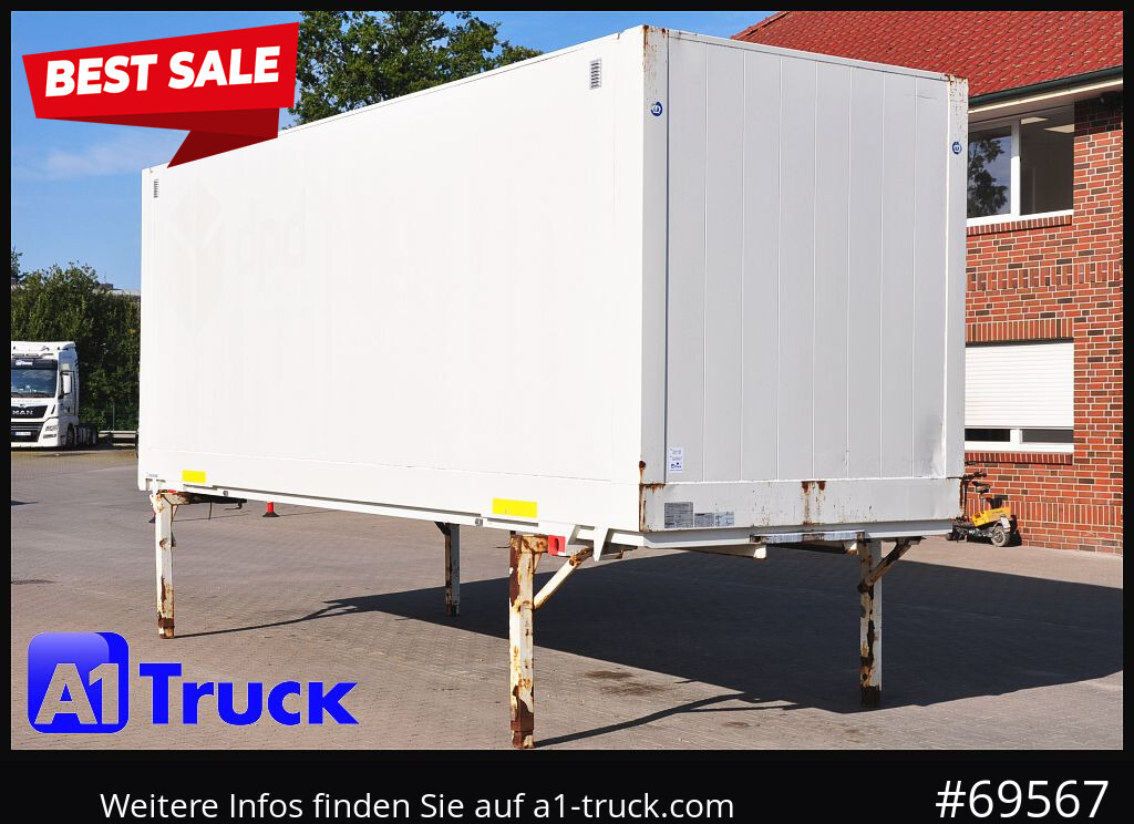 KRONE Wechselbrücke BDF 7,45 Koffer, Textil 2750mm innen, 20 x vorhanden - Doboz felépitmény: 1 kép. KRONE Wechselbrücke BDF 7,45 Koffer, Textil 2750mm innen, 20 x vorhanden - Doboz felépitmény: 1 kép.