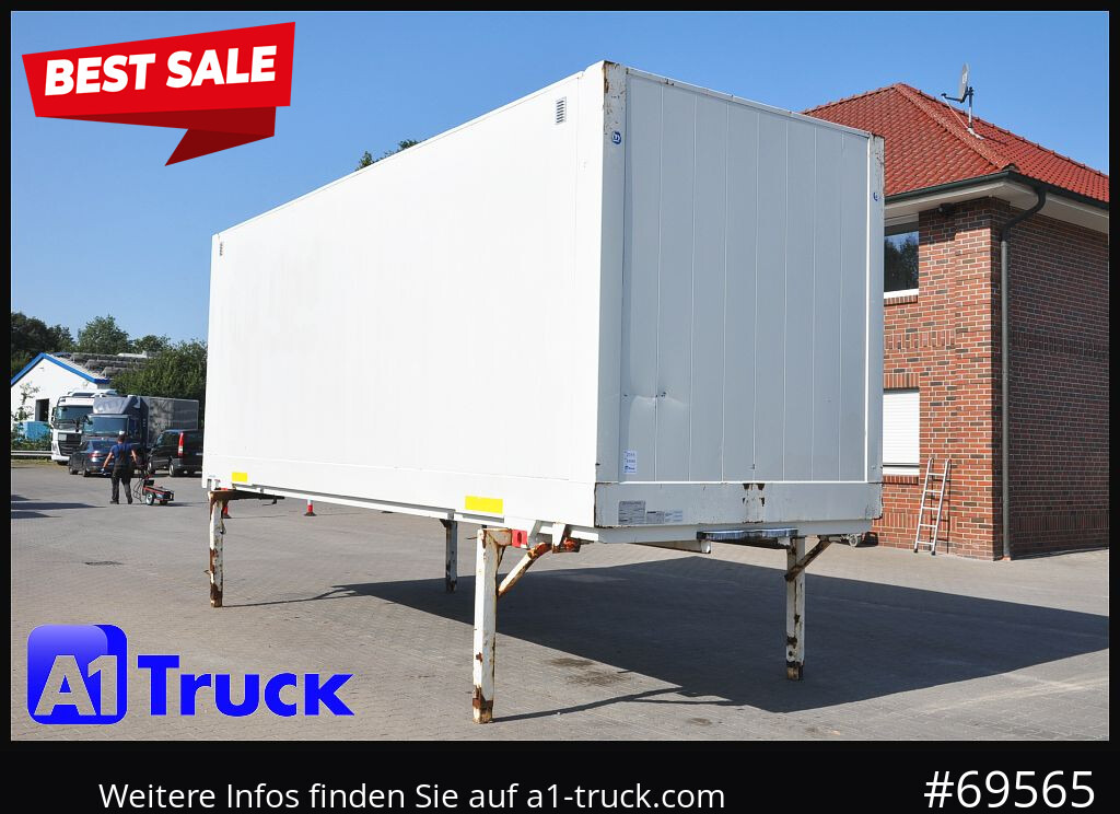 KRONE Wechselbrücke BDF 7,45 Koffer, Textil 2750mm innen, 20 x vorhanden - Doboz felépitmény: 1 kép. KRONE Wechselbrücke BDF 7,45 Koffer, Textil 2750mm innen, 20 x vorhanden - Doboz felépitmény: 1 kép.