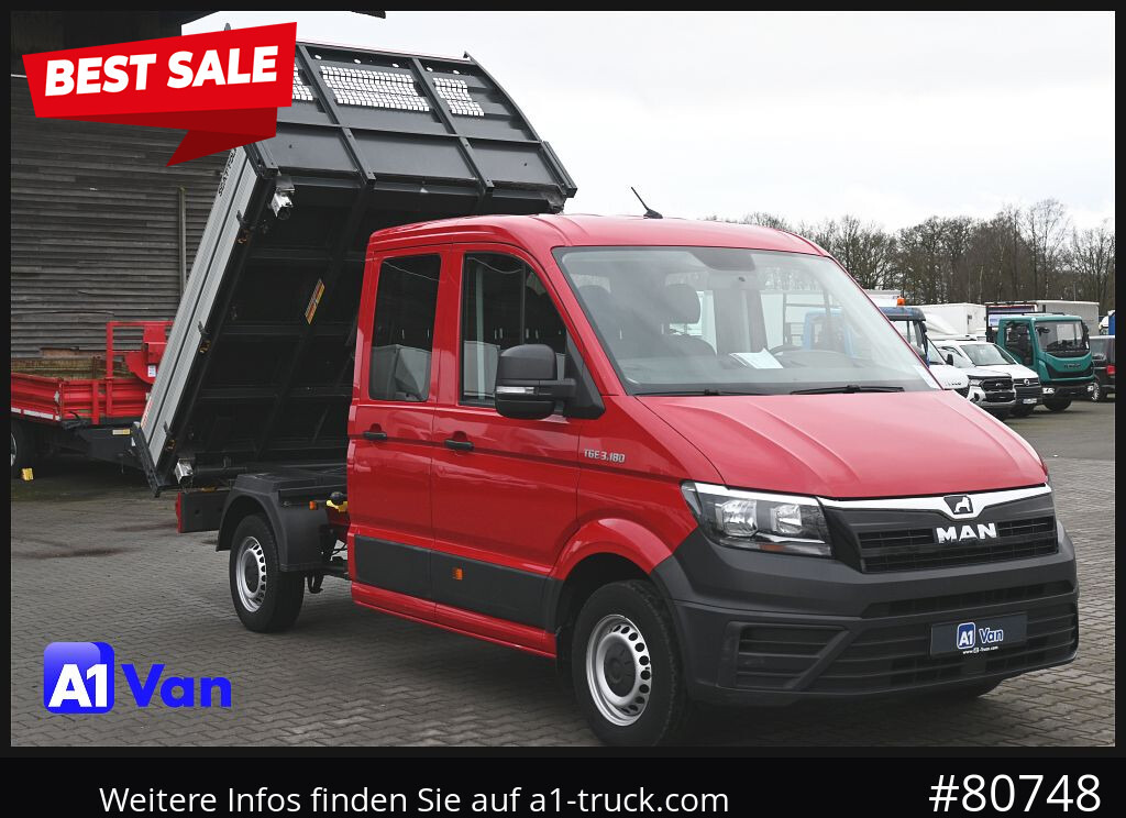 MAN TGE 3.180 Doka Kipper,Klima, AHK,Tüv Neu - Billenőplatós kisteherautó, Duplakabinos kisteherautó: 1 kép. MAN TGE 3.180 Doka Kipper,Klima, AHK,Tüv Neu - Billenőplatós kisteherautó, Duplakabinos kisteherautó: 1 kép.
