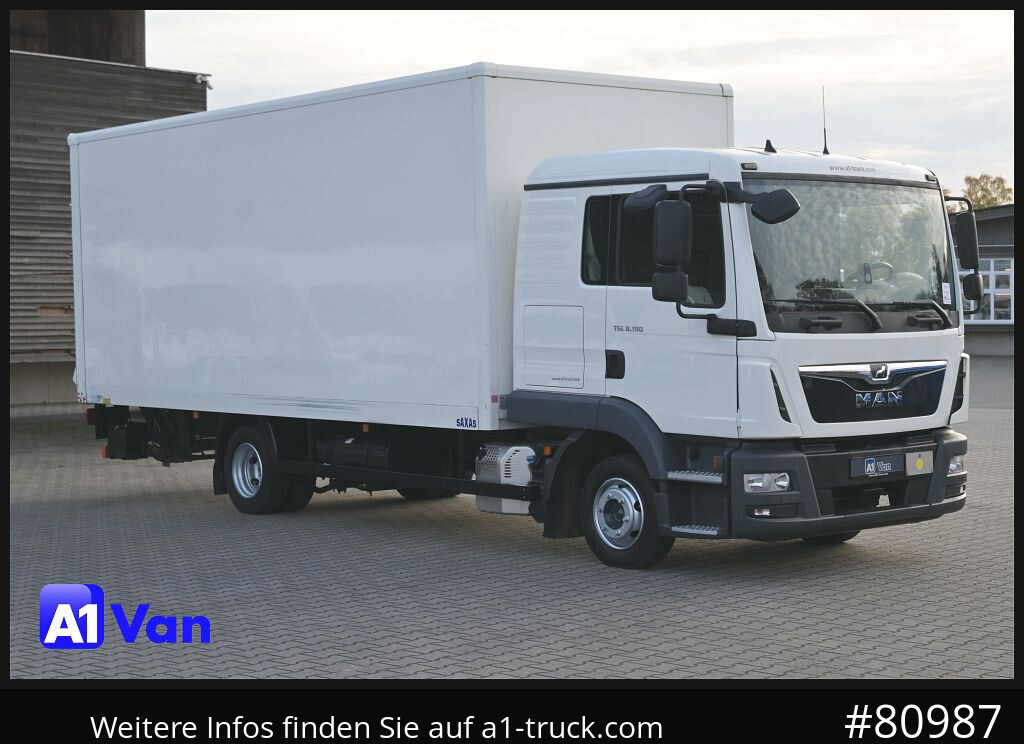 MAN TGL 8.190 4x2 L-Haus Schlafkabine - Dobozos kisteherautó: 1 kép. MAN TGL 8.190 4x2 L-Haus Schlafkabine - Dobozos kisteherautó: 1 kép.