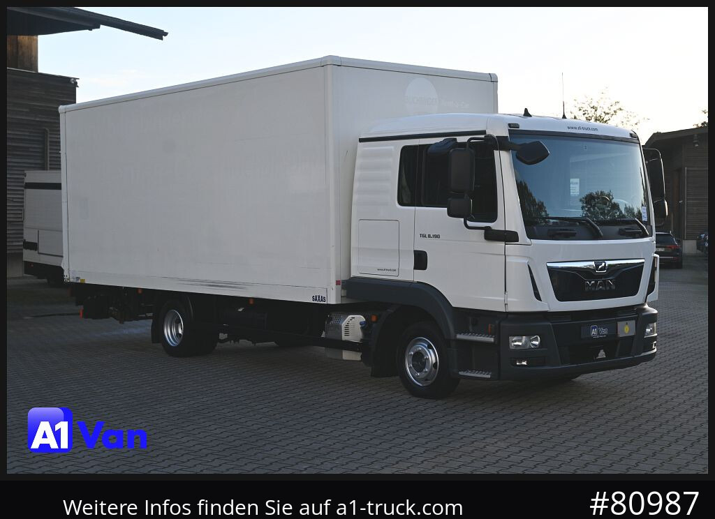 MAN TGL 8.190 4x2 L-Haus Schlafkabine - Dobozos kisteherautó: 1 kép. MAN TGL 8.190 4x2 L-Haus Schlafkabine - Dobozos kisteherautó: 1 kép.
