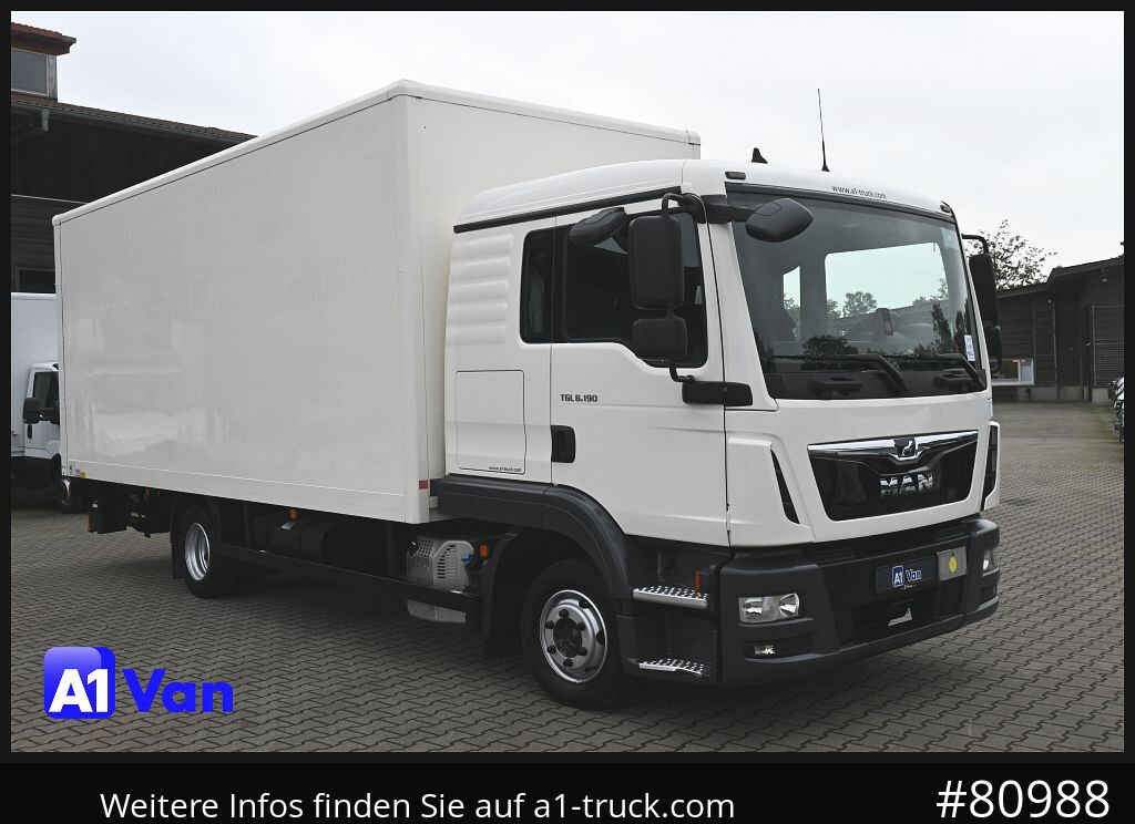 MAN TGL 8.190 4x2 L-Haus Schlafkabine - Dobozos kisteherautó: 1 kép. MAN TGL 8.190 4x2 L-Haus Schlafkabine - Dobozos kisteherautó: 1 kép.