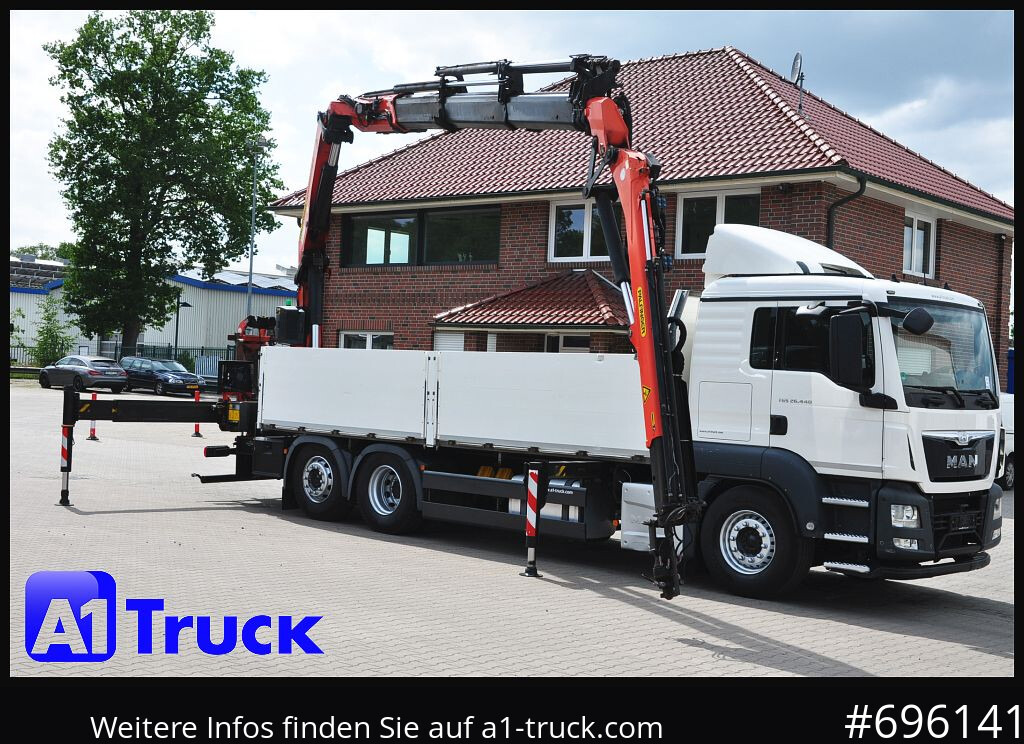 MAN TGS 26.440, PK27002 Jib 21m, Funk, Lift-Lenkachse, - Platós teherautó, Darus autó: 1 kép. MAN TGS 26.440, PK27002 Jib 21m, Funk, Lift-Lenkachse, - Platós teherautó, Darus autó: 1 kép.