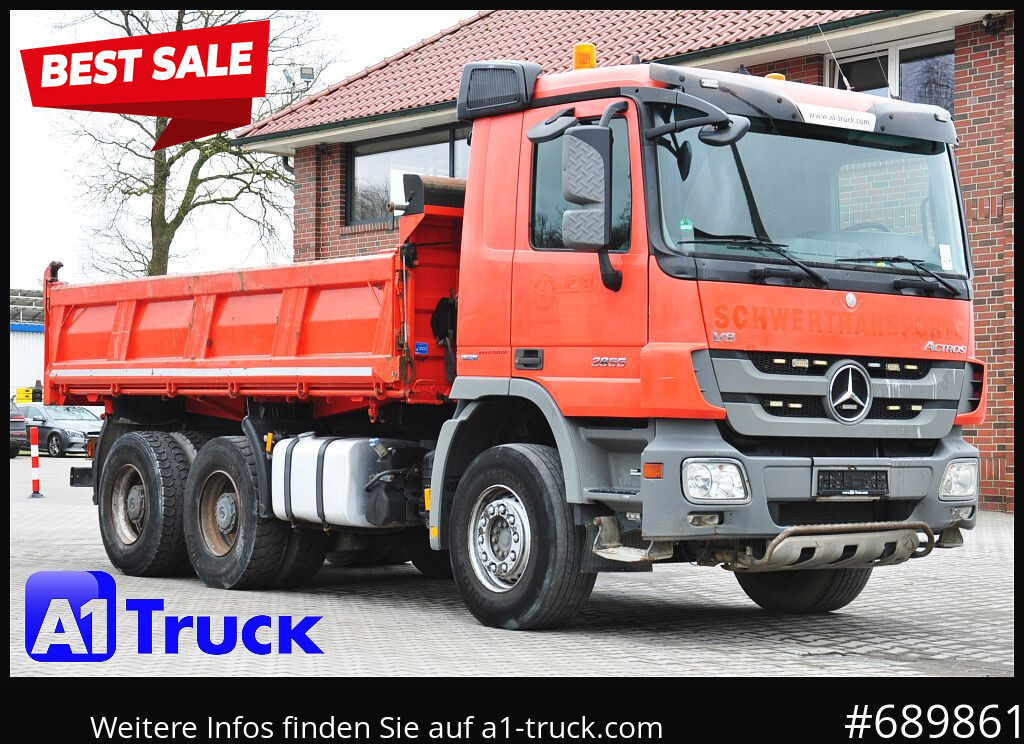 MERCEDES-BENZ Actros 2655 ,V8, 6x4 Meiller Klima , EPS - Billenőplatós teherautó: 1 kép. MERCEDES-BENZ Actros 2655 ,V8, 6x4 Meiller Klima , EPS - Billenőplatós teherautó: 1 kép.