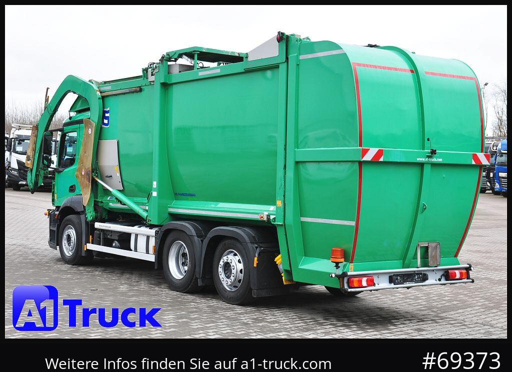 Szemetesautó a következők szállításához hulladék MERCEDES-BENZ Antos 2533, HS Millenium XXL37 Überkopflader,: 10 kép. Szemetesautó a következők szállításához hulladék MERCEDES-BENZ Antos 2533, HS Millenium XXL37 Überkopflader,: 10 kép.