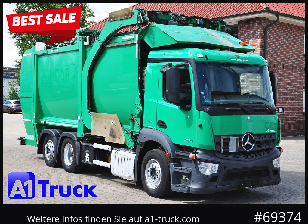 MERCEDES-BENZ Antos 2533, HS Millenium XXL37 Überkopflader, - Szemetesautó: 1 kép. MERCEDES-BENZ Antos 2533, HS Millenium XXL37 Überkopflader, - Szemetesautó: 1 kép.