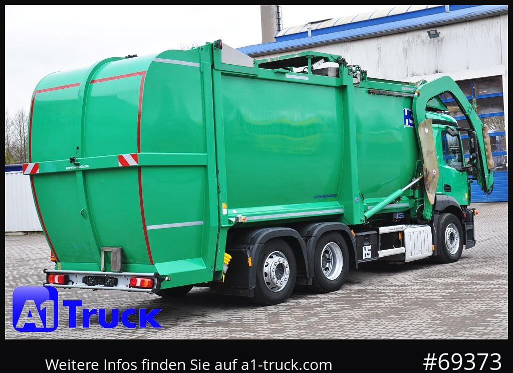 Szemetesautó a következők szállításához hulladék MERCEDES-BENZ Antos 2533, HS Millenium XXL37 Überkopflader,: 8 kép. Szemetesautó a következők szállításához hulladék MERCEDES-BENZ Antos 2533, HS Millenium XXL37 Überkopflader,: 8 kép.